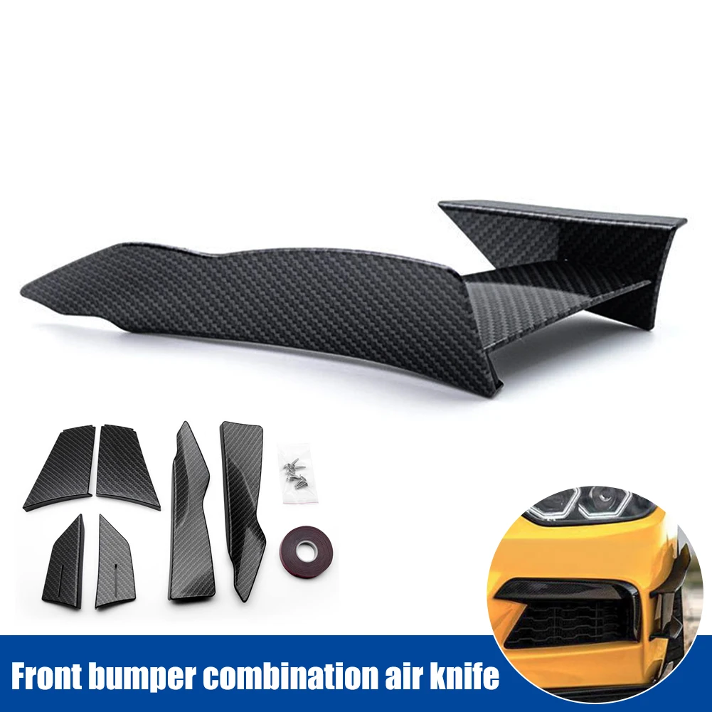 

Car Front Bumper Lip Body Kit Spoiler Splitter ABS Carbon Fiber Bumper Canard Lip Splitter For BMW F80 F82 F83 M3 M4 2015-2019