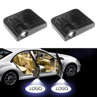 2pcs car door logo light welcome lamp laser light dc 5v universal wireless projector light atmosphere car light car accessories