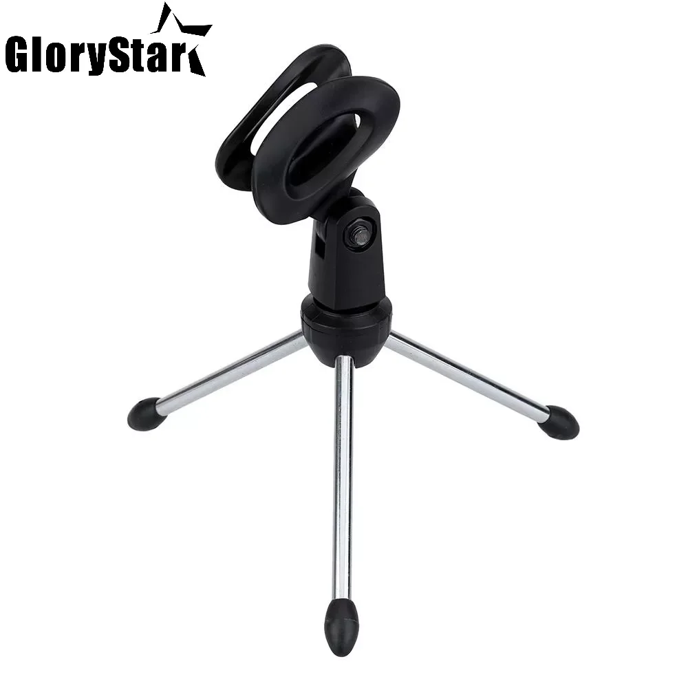 

Черный Съемный складной портативный Регулируемый угловой штатив настольный микрофон Подставка для микрофона держатель кронштейн