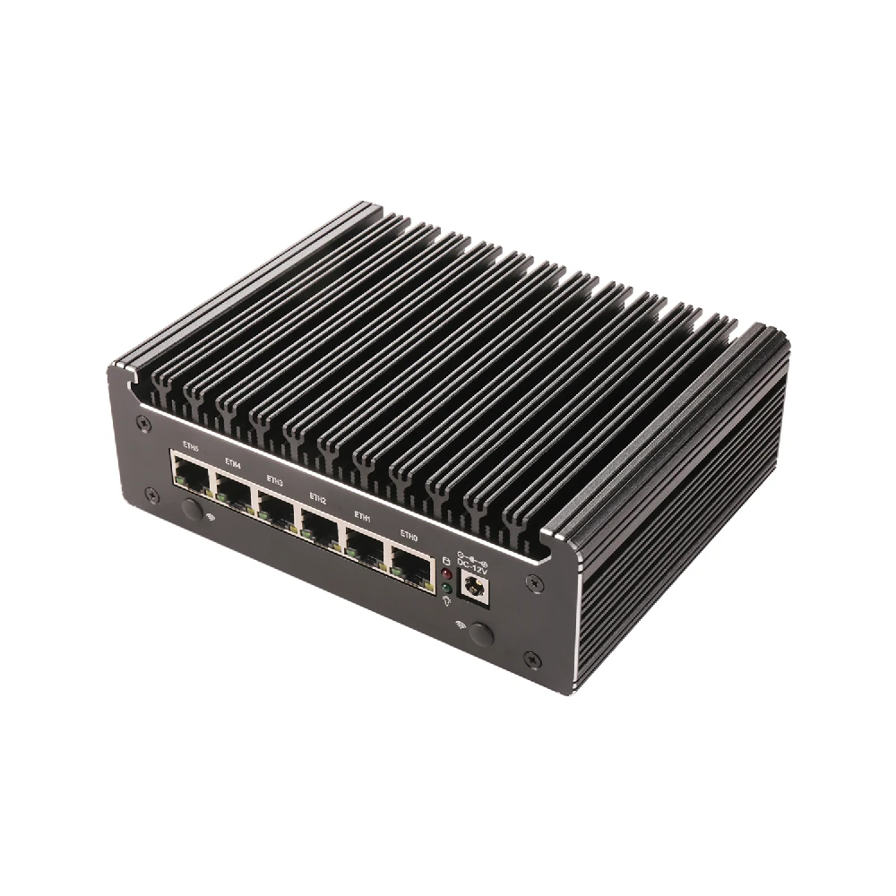 HUNSN устройство микро брандмауэра мини-ПК pFsense Mikrotik Intel N100 RS53 OPNsense VPN роутер ПК AES-NI