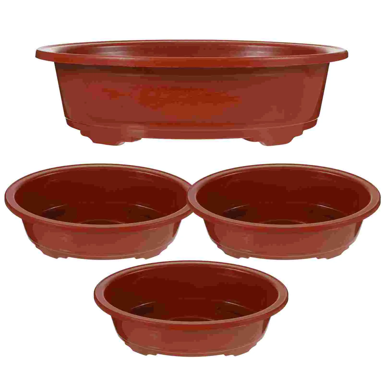 

Flowerpot Delicate Bonsai Succulents Planter Pots Durable Gardening Container Plastic Planting Practical Serving Trays