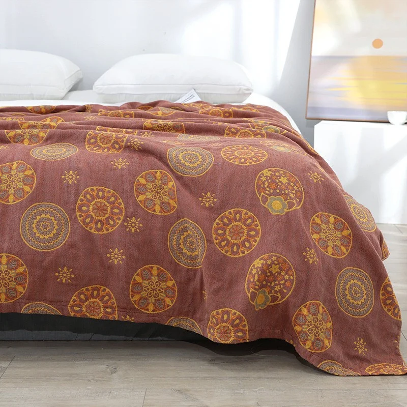 Японское хлопковое покрывало s покрывала жаккардовое летнее тонкое одеяло для