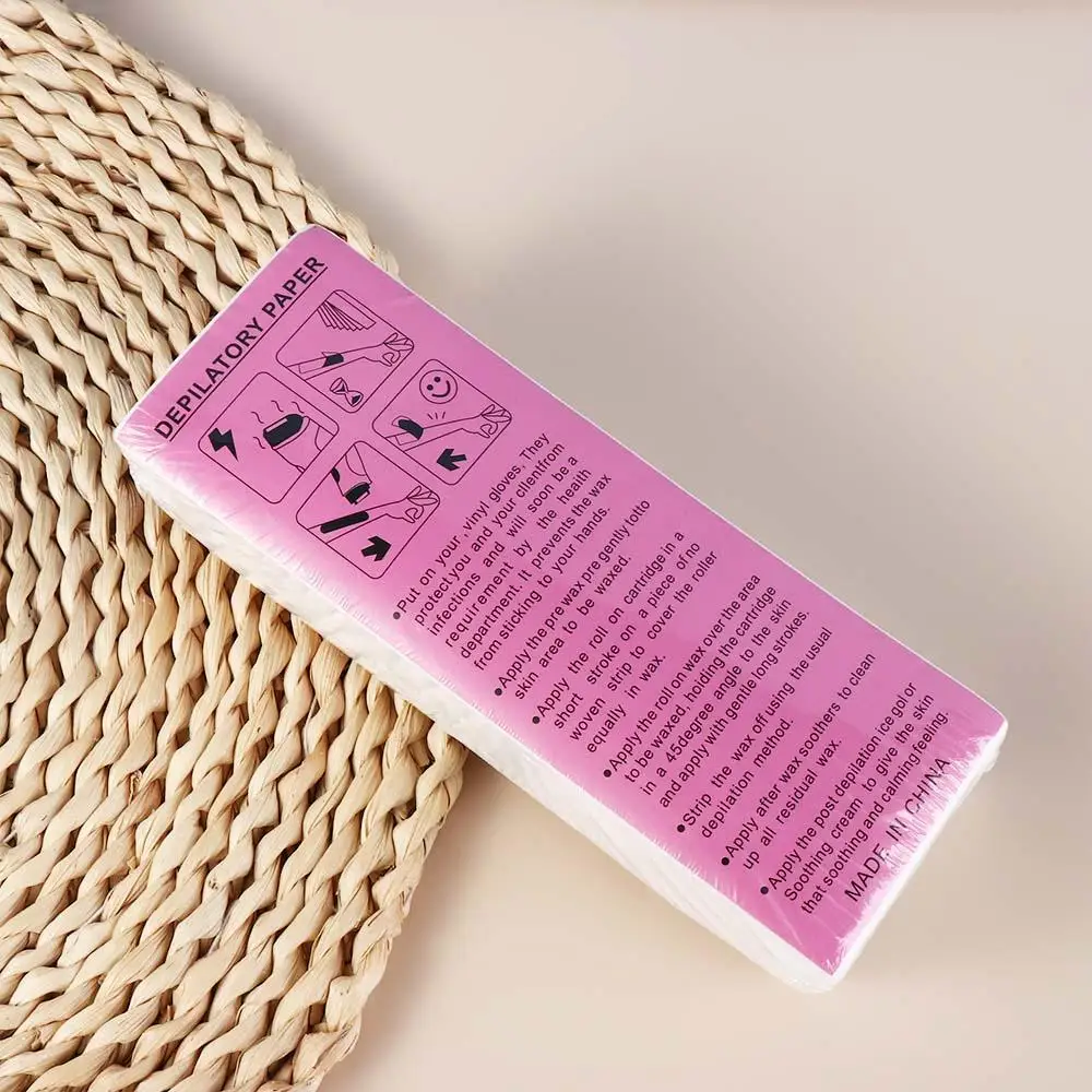 Нежные нетканые восковые полоски 100 шт. безболезненное одноразовое восковое