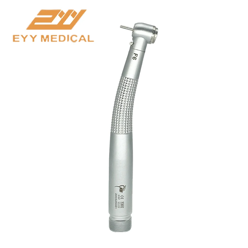 Dental High Speed Handpiece with LED 2 Hole Small Head Torque Wrench Push Button Chuck High Rotation Pen Triple Water Spray