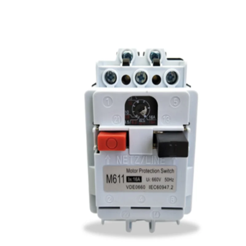 

DZ162-16 M611 AC 660V 9.5A-16A Adjustable 3 Pole DIN Rail Motor Protection Switch Circuit Breaker