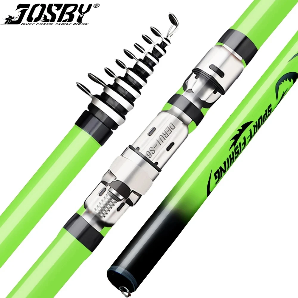 

JOSBY Carbon Fiber Rock Fishing Rod Spinning Telescopic Feeder Pole Carp Portable Travel Ultralight 3.6M 4.5M 5.4M 6.3M Sea