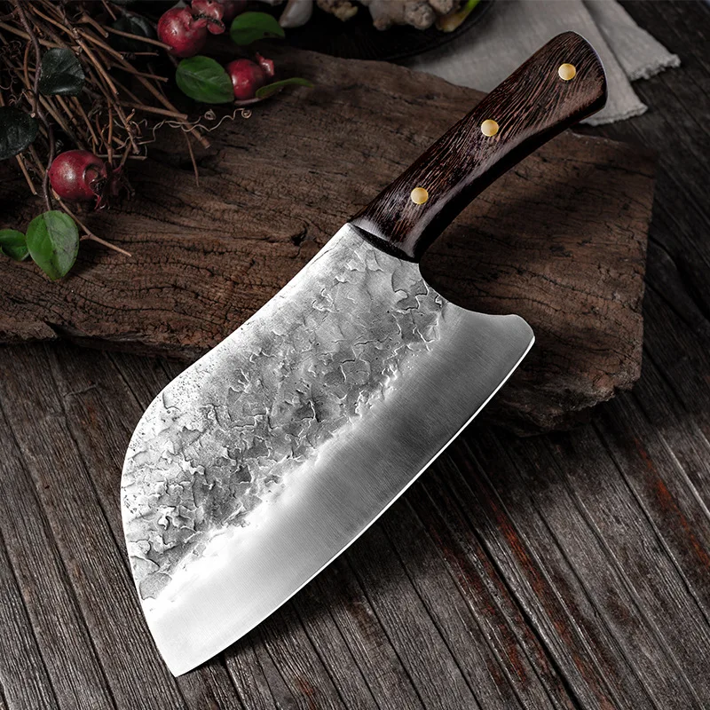 

Кованый кухонный нож ручной работы, традиционный молоток, измельчитель шеф-повара из нержавеющей стали, нож для мясника, ножи для резки мяса...
