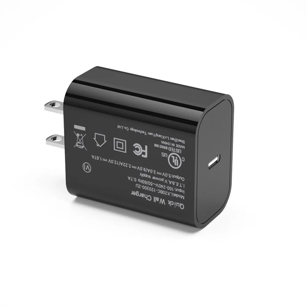 

UL FCC PSE одобрено США JP вилка в AC DC 20 Вт адаптер питания зарядное устройство 5 в 9 в 12 В быстрое зарядное устройство для iPhone 13 Pro Max