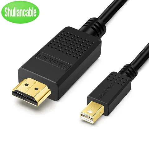 Shuliancable mini display port to HDMI 4K cable, mini DP (Thunderbolt) to HDMI cable, подходит для мониторов и проекторов