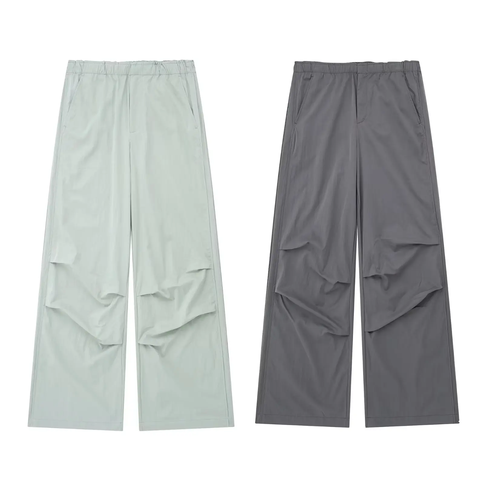 

Женские шикарные модные брюки из смеси нейлона, винтажные женские брюки на молнии с высокой талией, новинка 2023