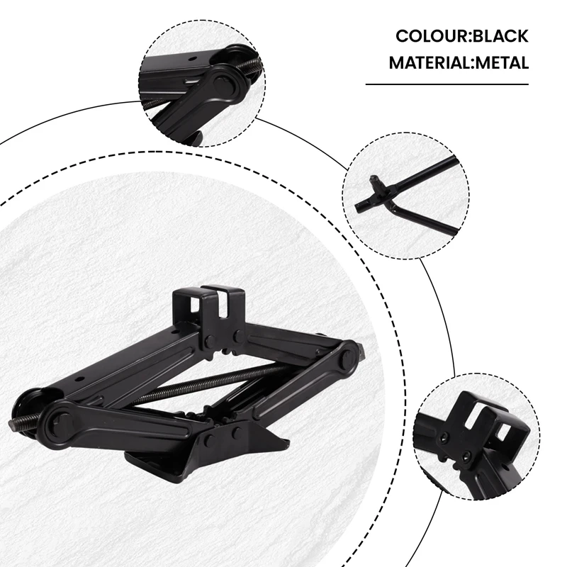 Автомобильный ножничный домкрат вместимостью 2 тонны (4000 фунтов) портативный