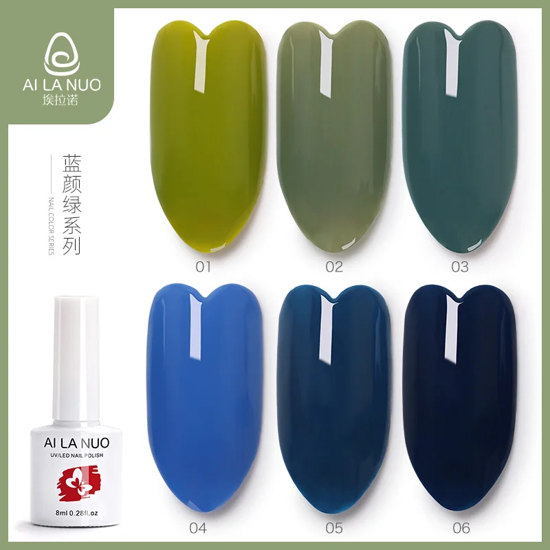 

6 Colors Nail Gel Polish 8ml Soak Off Uv Led Long Lasting Blue Green Varnish Gel for Manicure DIY Nail Art Polish Gel Supplies