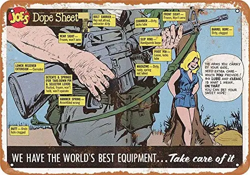 

1970 чистый телефон, военный комикс, винтажный металлический знак 8x12 дюймов