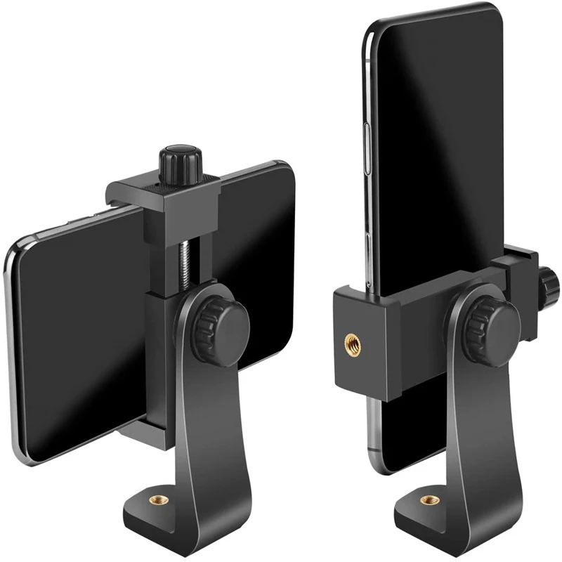 

360 Degree Mobile Phone Clip Compatible With All 1/4 Screw Cellphone Holder Tripod Mount Desk Tripod Adapter For Samsung iphone