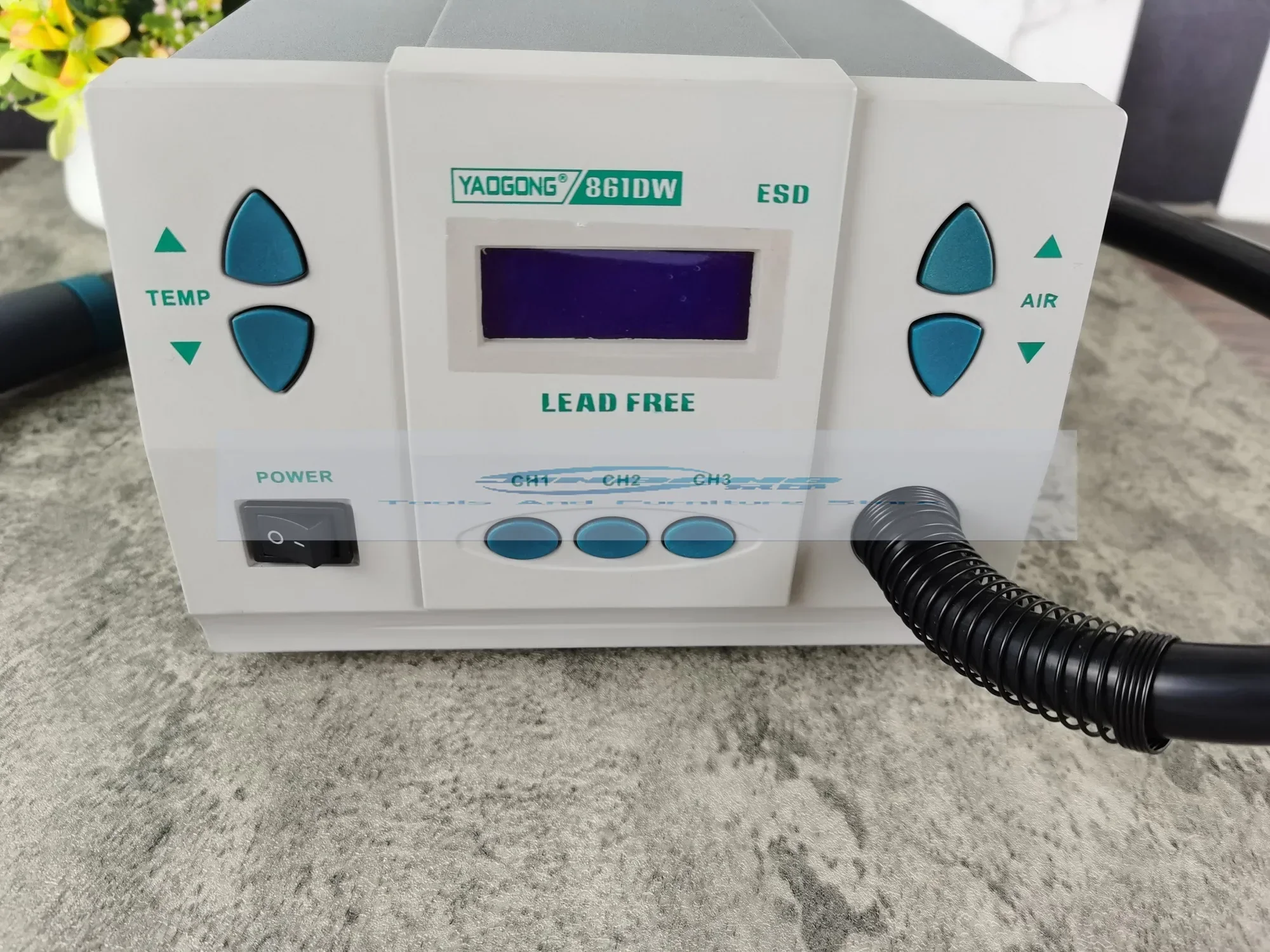 Паяльная станция горячего воздуха YAOGONG 861DW сенсорный ЖК-экран 1000 Вт 220 В для