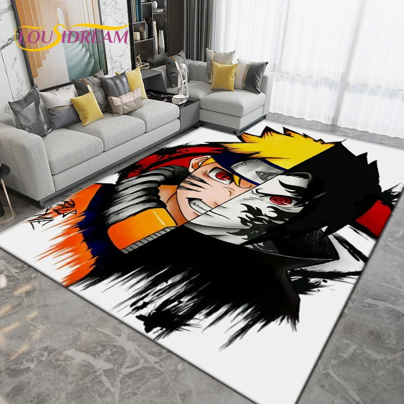 Anime N-Naruto Area Rug Large Carpet Rug for Living Room Kid Bedroom Decoration,Children's Play Floor Mat,Bathroom Anti-slip Mat