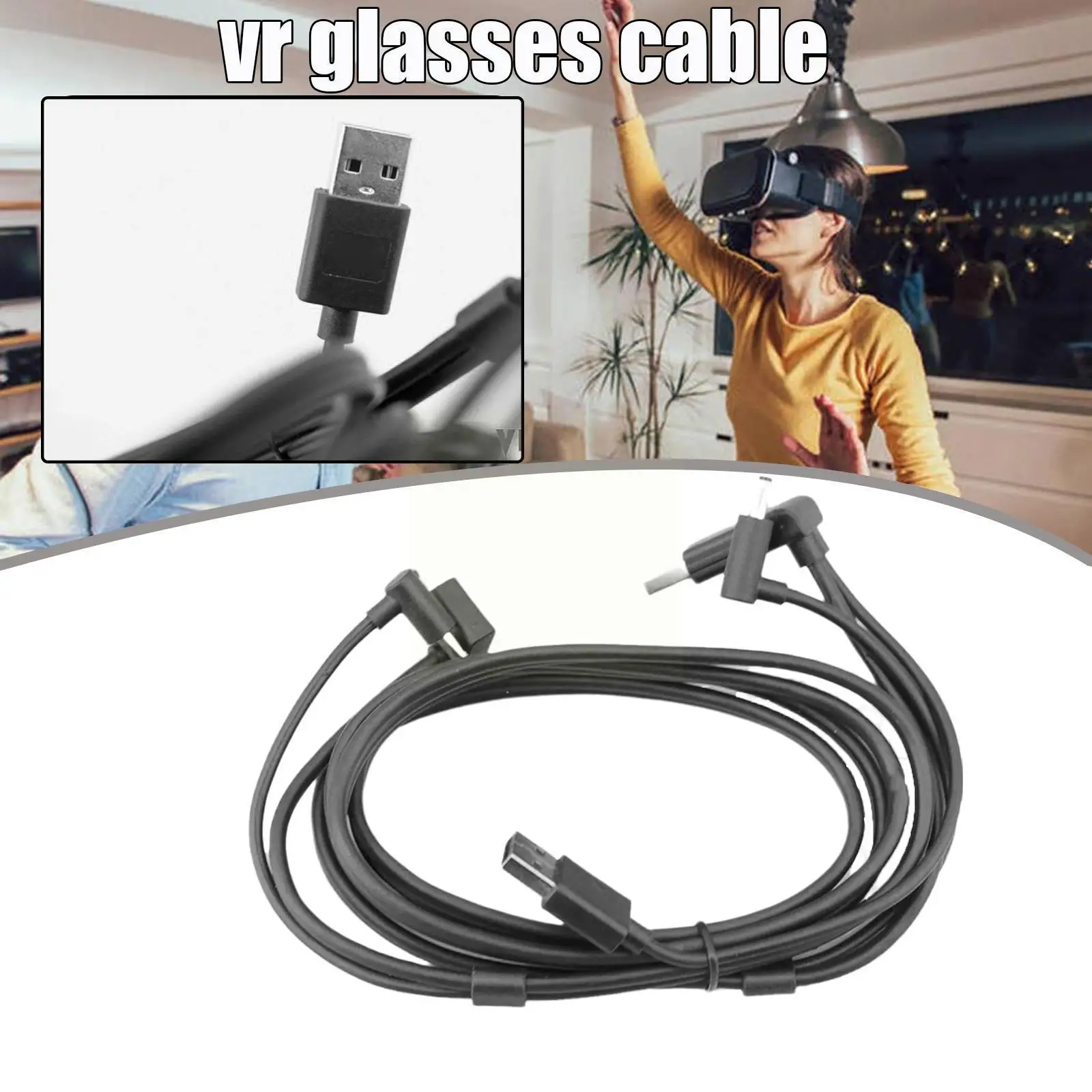 

Dedicated Cable For Long Distance Connection For Tpcast Wireless Adapter For Vive Can Replace Vr Helmet Connecting Cabl R8y5