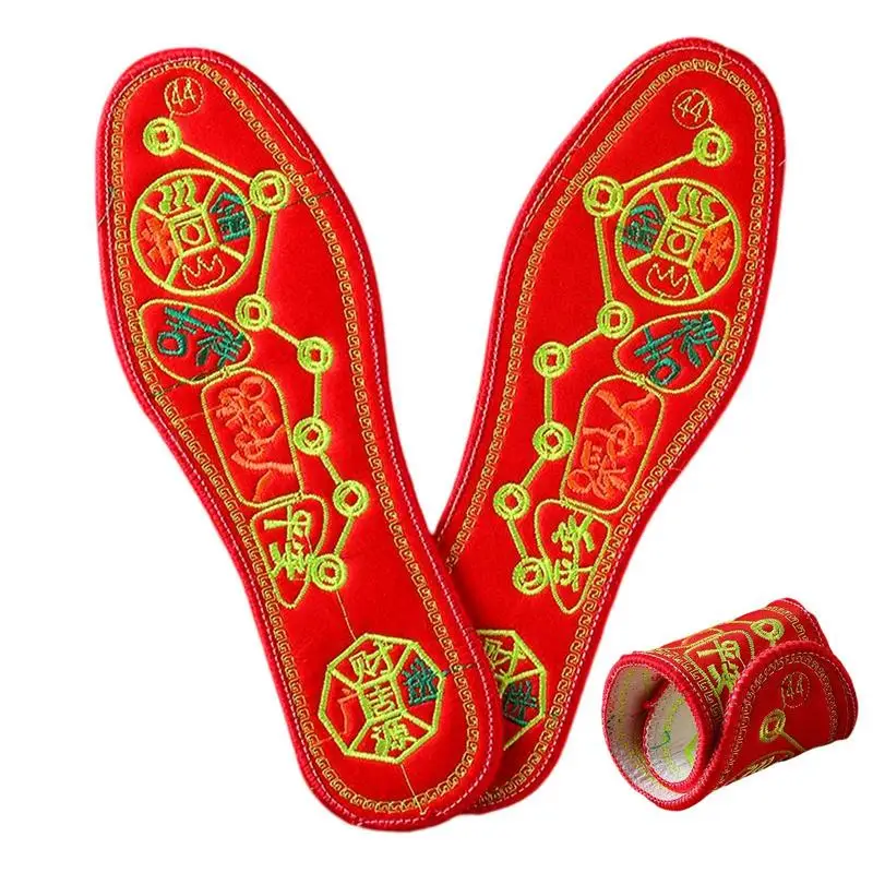 

Стельки для обуви с защитой от пота, дышащие, дезодорирующие, поглощающие пот стельки в год рождения, красные стельки для мужчин и женщин