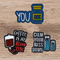coffee lover cartoon lapel pins for backpacks womens brooch briefcase badges enamel pin collections jewelry decoration