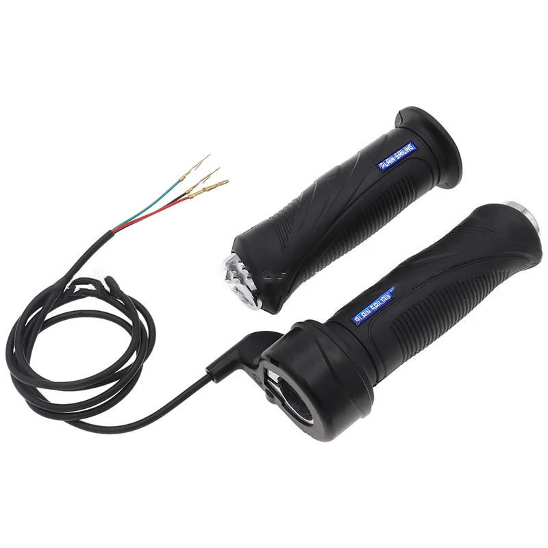 

3 Wires 12v 24v 36v 48v Electric Bicycle Scooter Motorcycle Speed Gas Handle Throttle Accelerator striae & Round Throttle Grip