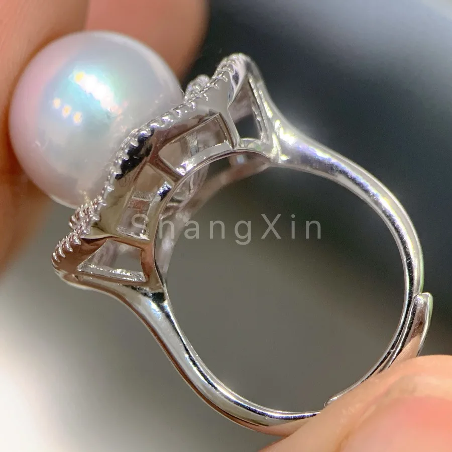 Кольца из серебра 925 пробы с искусственным кристаллом 14 мм