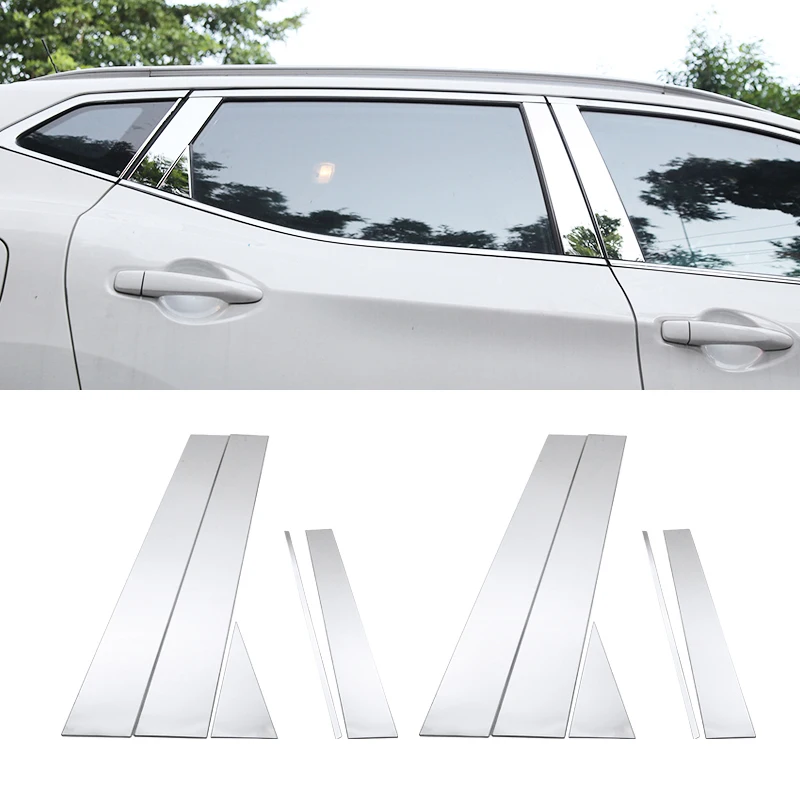 

For Nissan Qashqai J11 2014-2019 Stainless steel Car Window Pillar Post Cover Strip Trim Sticker Car Accessories 10pcs