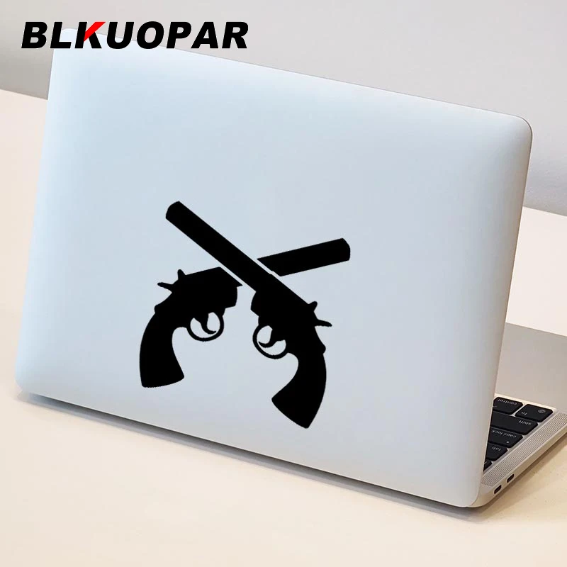 Крестообразный пистолет-Револьвер BLKUOPAR, силуэт пистолета, автомобильная наклейка, креативная Солнцезащитная наклейка, окна, багажника, холодильника, автомобильные аксессуары