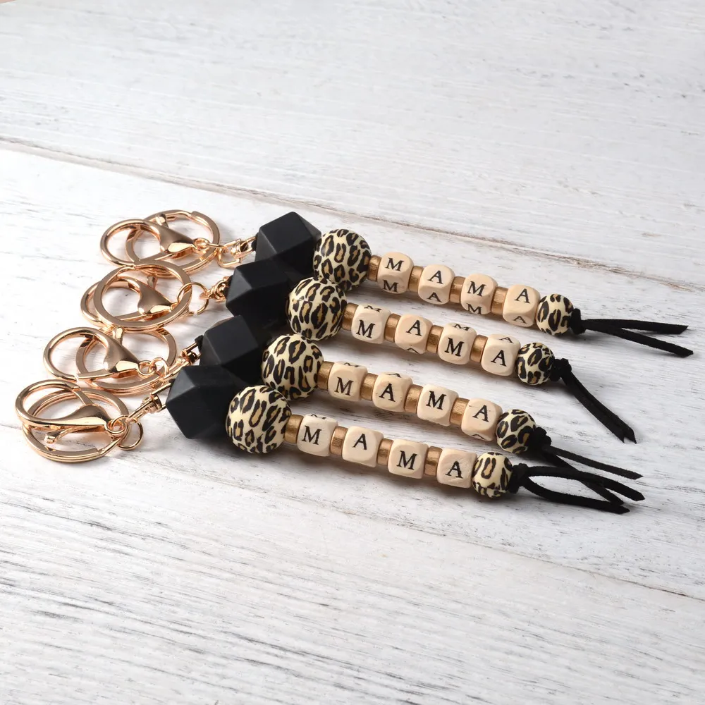 Брелок с леопардовым принтом для мам модный аксессуар подвеской-сумочкой и