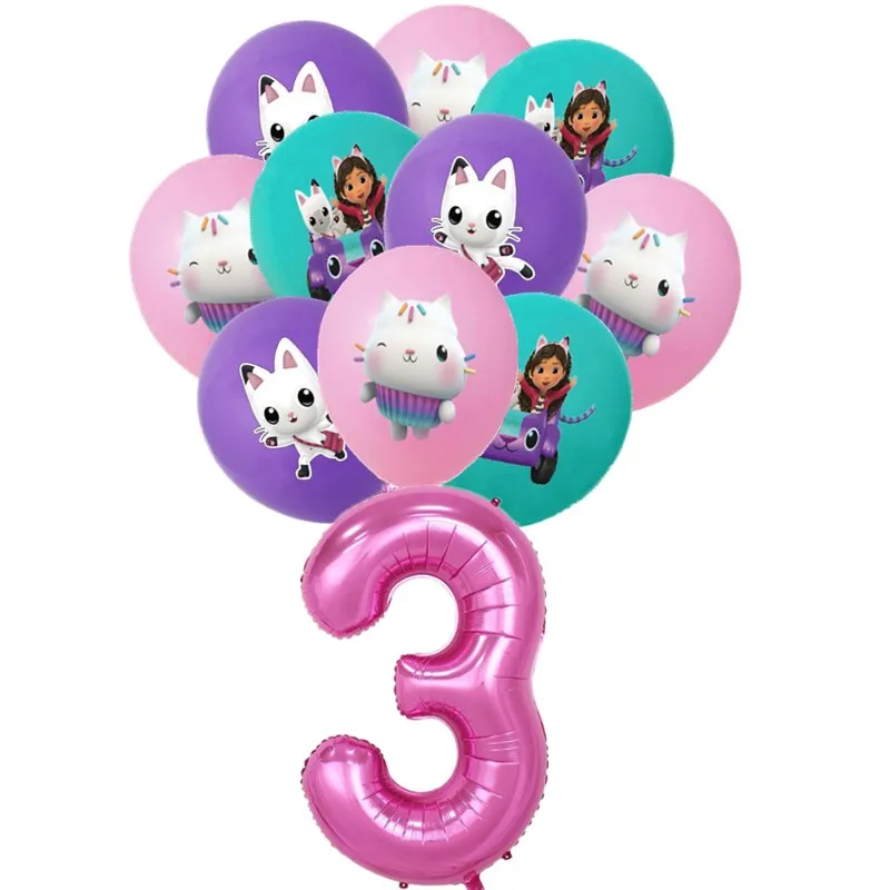 11 шт. латексные шарики в виде кошек для кукольного домика |