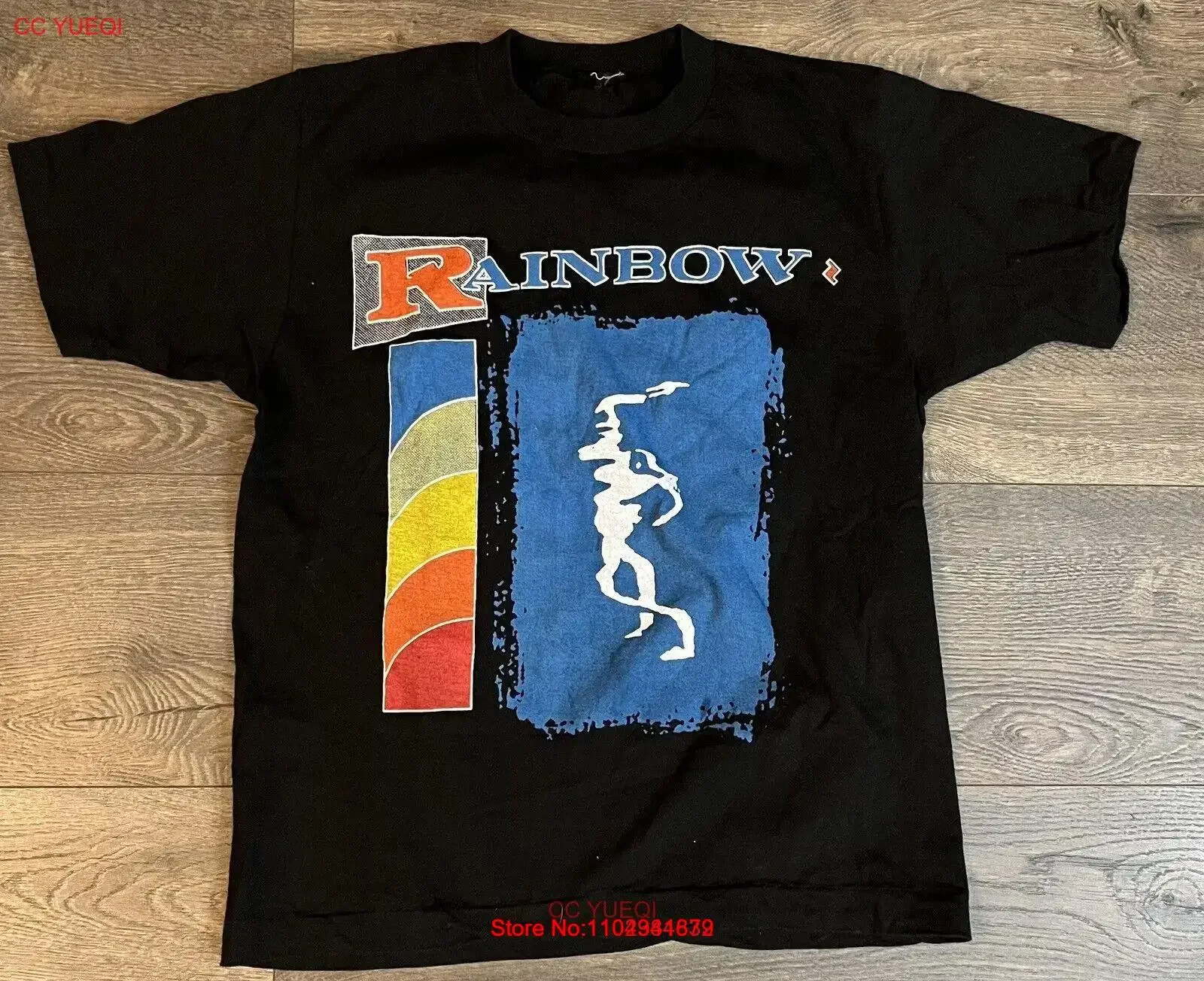 Винтажная футболка Rainbow Concert Japan Tour 1984 Ritchie Blackmore Deep Purple 80-х годов