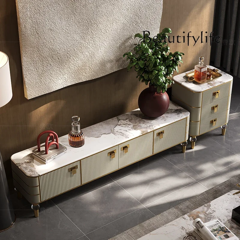 Легкий роскошный шкаф для телевизора Журнальный столик Итальянский