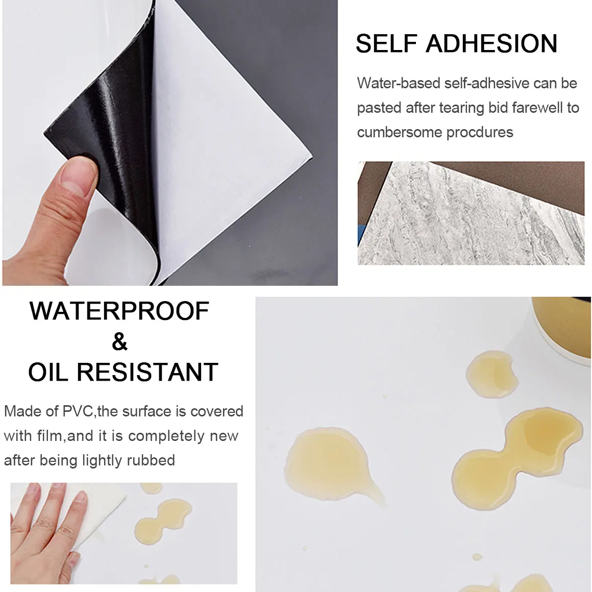 10 шт. толстые наклейки на стену самоклеящаяся плитка пол мраморные обои для