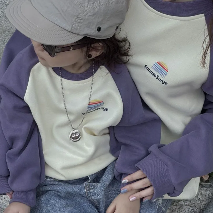 Одинаковые толстовки для мамы и сына дочери семьи теплая одежда отца девочек