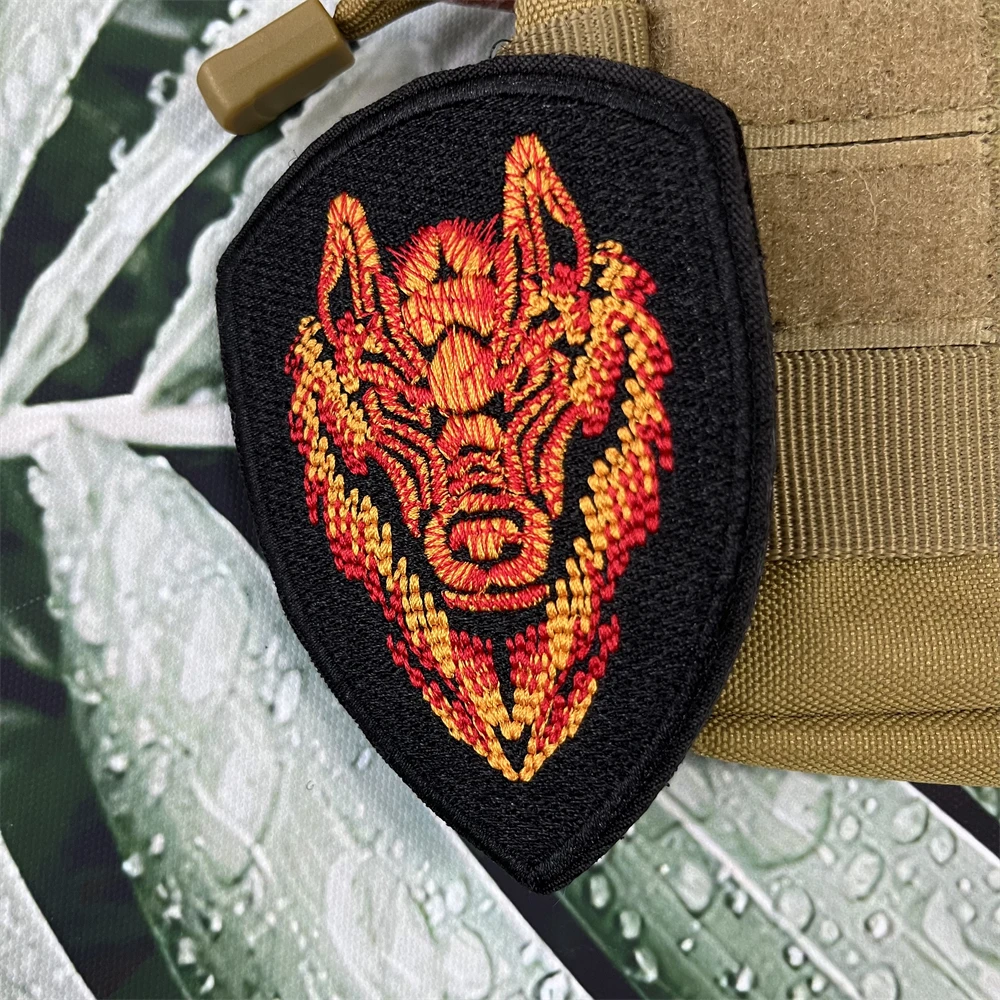 Вышитые нашивки с шевроном и волком тактический значок для морального духа