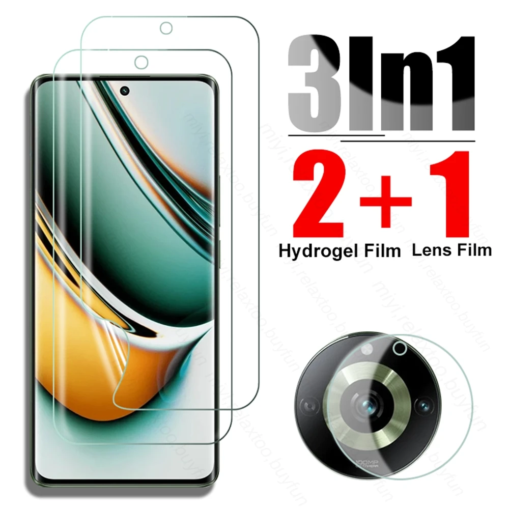 

3To1 Soft Hydrogel Film Screen Protector Not Glass For Realme 11 Pro Plus Pro+ 5G Camera Glass On Realme11 Realmi 11 ProPlus 5G