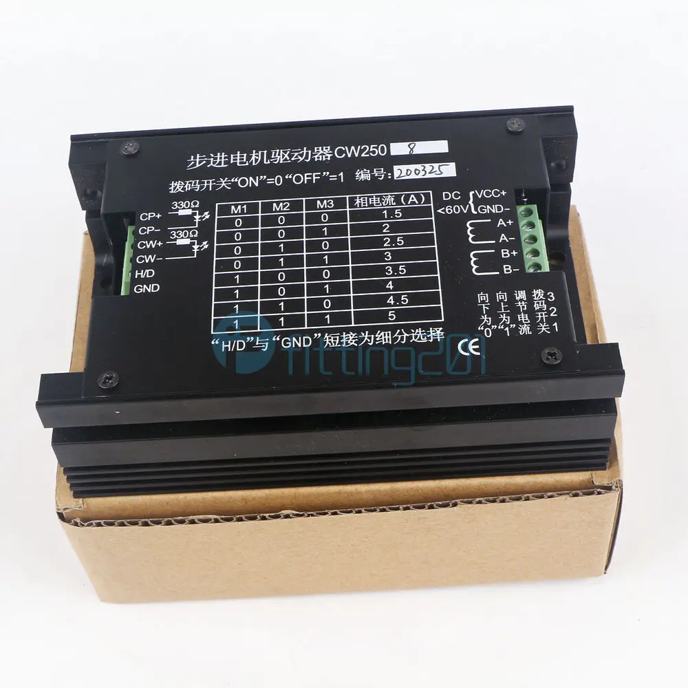 

Новый драйвер шагового двигателя CNC CW250 20-60 В постоянного тока