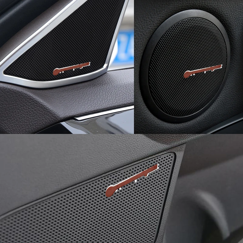 

3D Aluminum Car Styling Badge Emblem Interior Speaker Audio Stickers for Mercedes Benz AMG W204 W212 W213 W205 W177 W176 GLA GLC