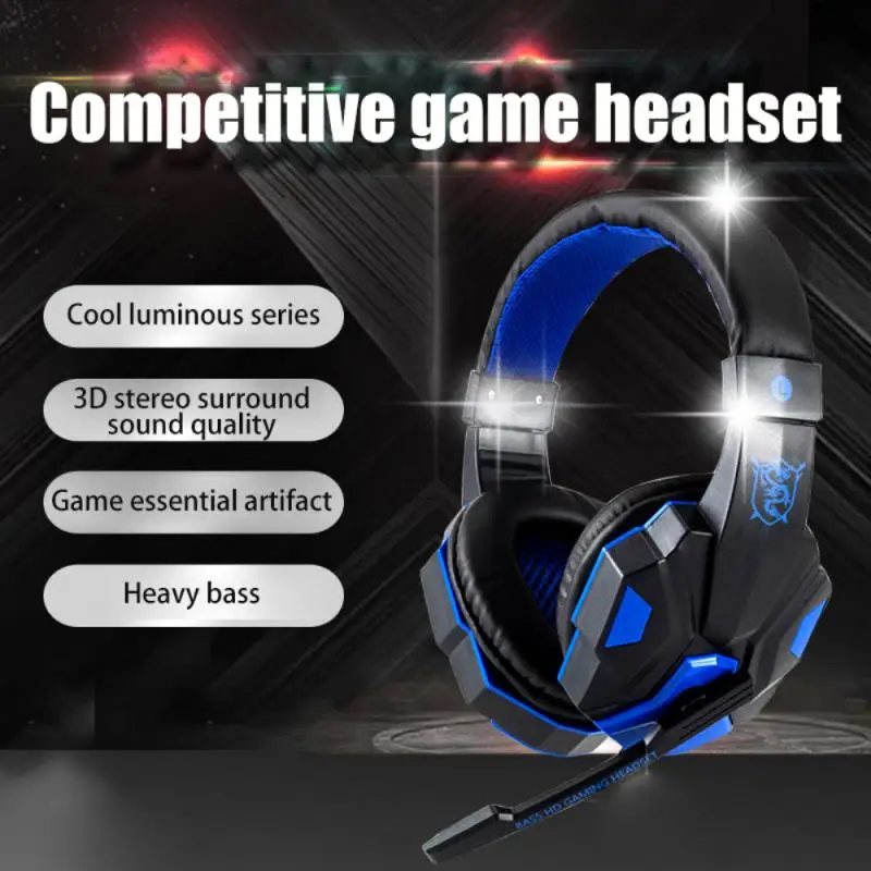 

Professional Led Light Wired Noise Reduction Gaming Headphones With Mic For Computer PS4 PS5 Xbox Bass Stereo PC Gaming Headset