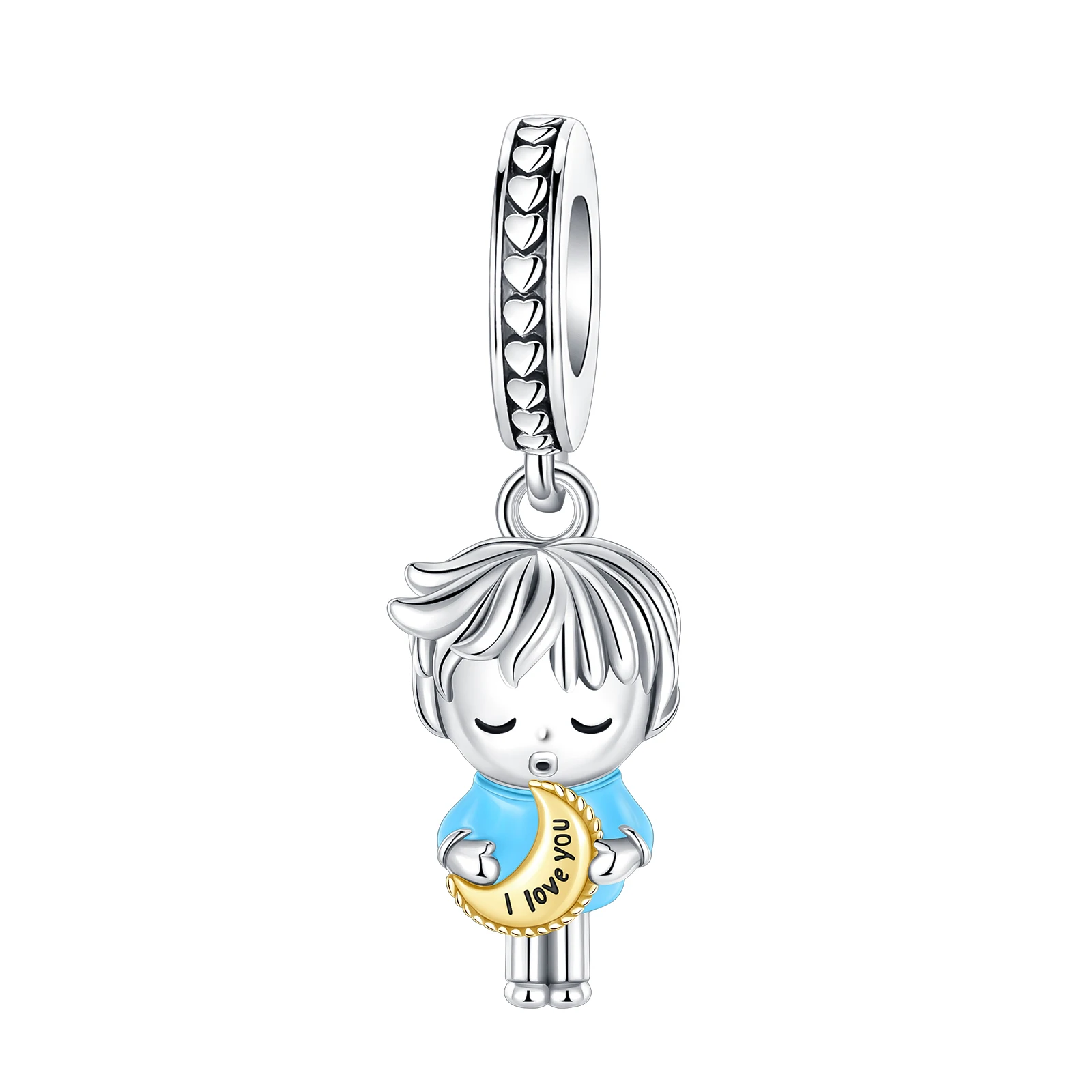 Подвеска-Шарм Я тебя люблю из серебра 925 пробы