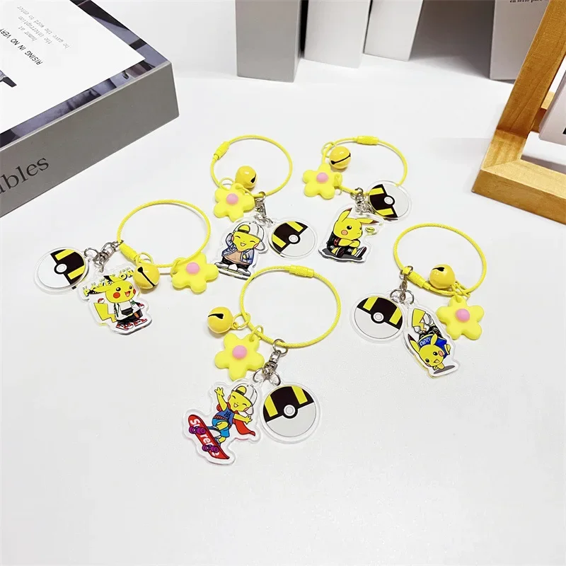 Брелок для ключей Pokemon Pikachu Y2k женщин сумка подвеска ювелирные изделия модный панк