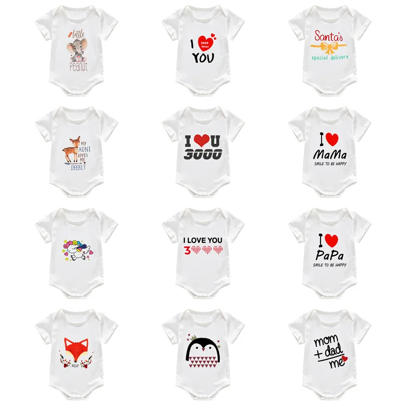 

Детский летний комбинезон с коротким рукавом и милым принтом