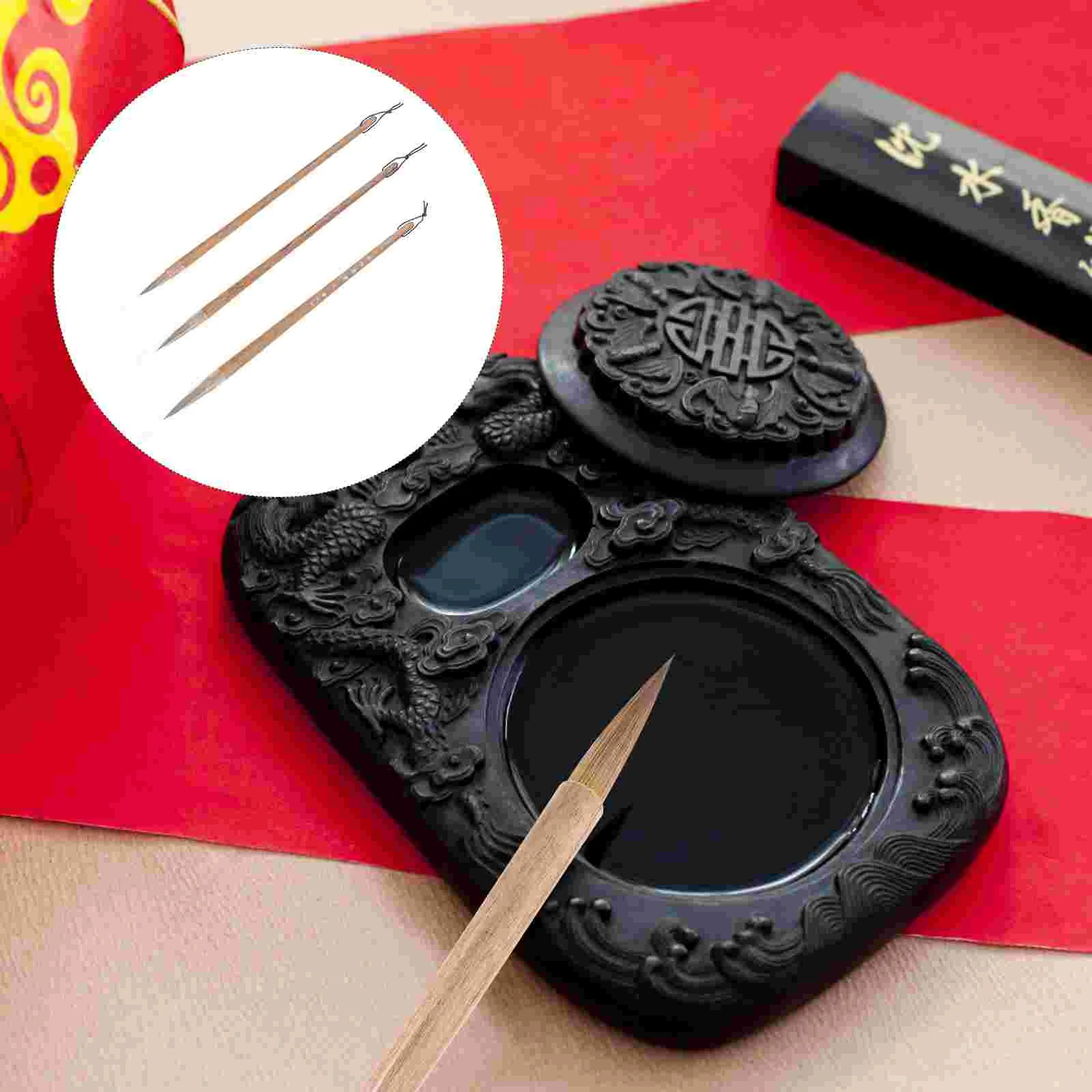 

Кисть с подвеской для письма, каллиграфия, живопись, китайский Суми, японский водостойкий краситель, ручка, деревянные чернила, Kanji Water, Китай...