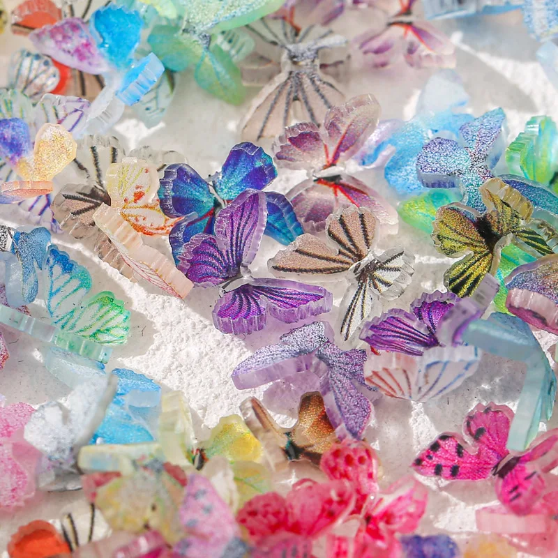 

10 шт./упаковка, бабочки для украшения ногтей