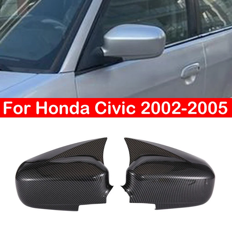 

Для Honda Civic 2002-2005 крышка бокового зеркала заднего вида крышка крыла внешняя дверь корпус заднего вида отделка рамка наклейка вид из углеродного волокна