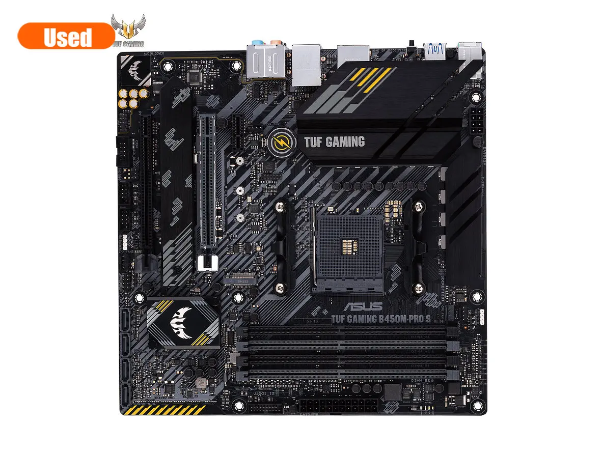 

Б/у, ASUS TUF GAMING B450M PRO S DDR4 4400 МГц 128G,M.2, HDMI 2.0B, type C и встроенный USB 3,1 Gen 2 Процессор AM4