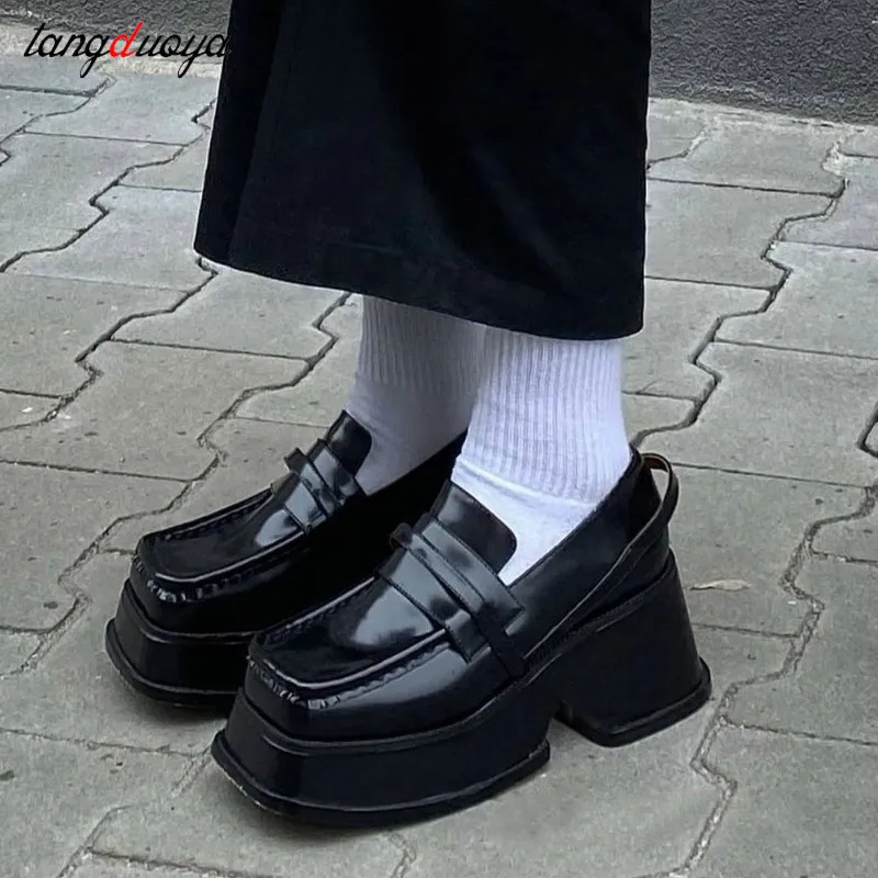 

gothic lolita shoes platforms Mary Jane Shoes Girls Japanese School Jk Uniform Accessories Lolita Shoes College Platform Shoes