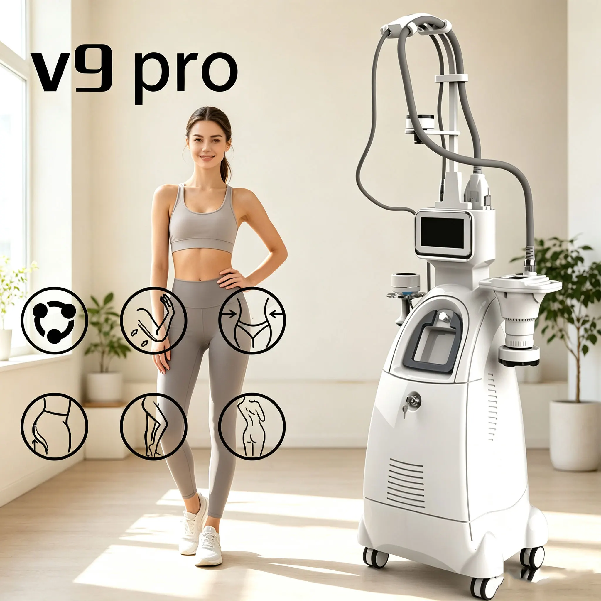 Фото V9 PRO Вакуумный роллер для коррекции фигуры, подтяжки кожи, массажный аппарат для тела, специализированный для салонов красоты, многофункциональный. №1
