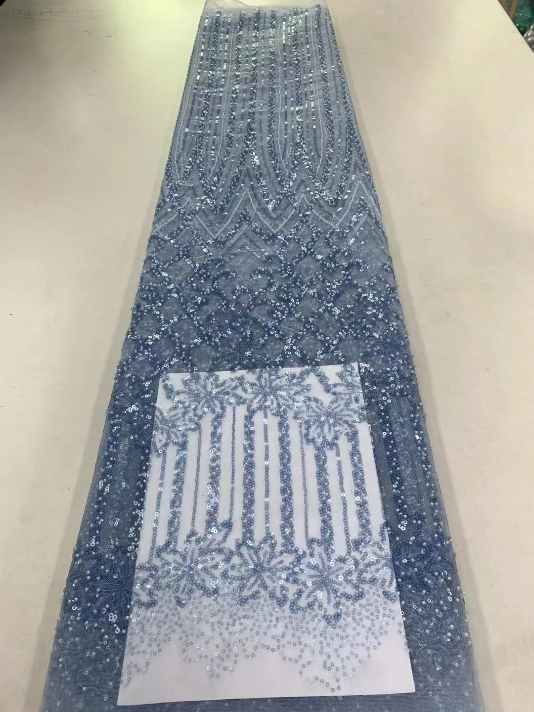 

African Lace Fabric 2023 With Sequins Tulle Wedding Brocade For Women Embroidery Nigerian Fashion Fabrics Cloth Sewing 5 Yards