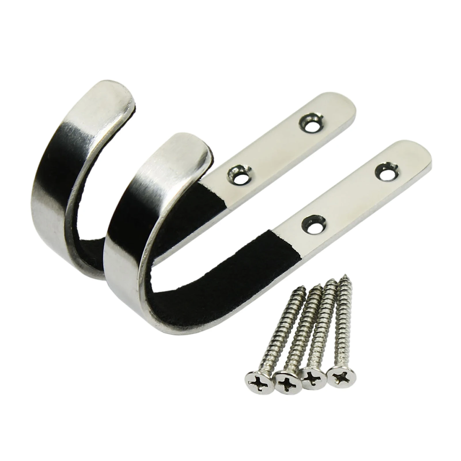 

2 Pcs Stainless Steel Guns Racks Wall Mount Stainless Steel Storage Hangers Hook With EVA Soft Pad Hook Rack For Storaging