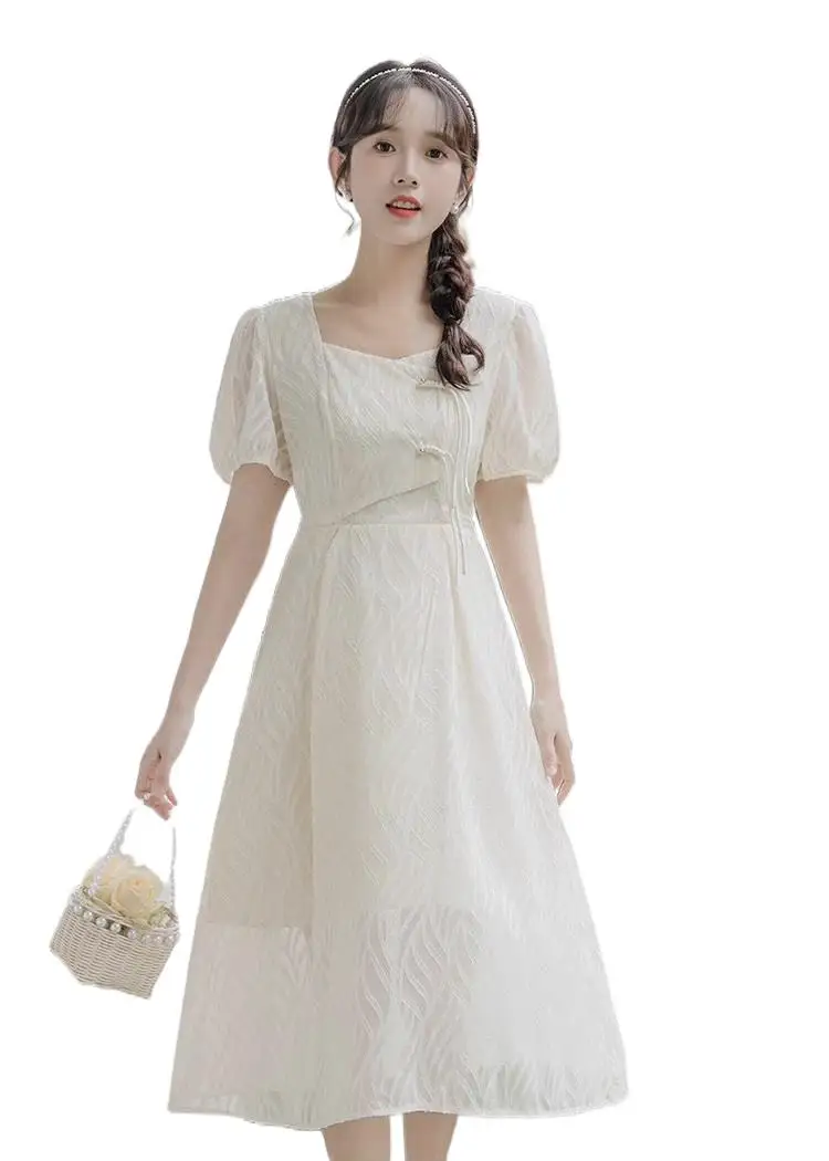 

2023 Women's Clothing Square Collar Fashion Dress 0818